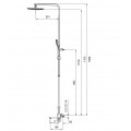 Душова колона із змішувачем KOER KB-56009-01 (Колір хром) (KR3506) Душова колона із змішувачем KOER KB-56009-01 (Колір хром) (KR3506)