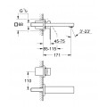 Смеситель для раковины скрытого монтажа Grohe Eurocube (19895000)