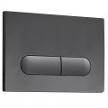 Панель змиву KOER KT-0608-07 240x160x10mm пластикова, кнопка закруглена (колір графіт) (KR6128) Панель змиву KOER KT-0608-07 240x160x10mm пластикова, кнопка закруглена (колір графіт) (KR6128)