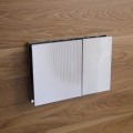 Панель змиву KOER KT-0610-STR-01 240x160x32mm пластикова, кнопка квадратна (колір хром з лінійною структурою) (KR6147)