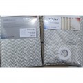 Шторка для ванної Mixxus SCT-005-180x180 з поліестеру із вбудованими кільцями (Візерунок сірий) (AC3575)