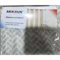 Шторка для ванної Mixxus SCT-005-180x180 з поліестеру із вбудованими кільцями (Візерунок сірий) (AC3575)