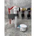 Комплект арматури: KOER KT-0304-3/8" наповнювальна з універсальним підведенням + Холдер для освіжаючих пігулок для унітазу, латунне різьблення 3/8" (KR5835)