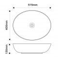 Раковина накладна MIXXUS PREMIUM ELLIPSE-0102 515х400х130mm (MP6551) Раковина накладна MIXXUS PREMIUM ELLIPSE-0102 515х400х130mm (MP6551)