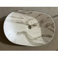Раковина накладна MIXXUS PREMIUM ELLIPSE-0105 MARBLE-BLACK 600х400х150mm (MP6565)