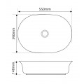 Раковина накладна MIXXUS PREMIUM ELLIPSE-0103 550х390х140mm (MP6553)