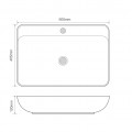 Раковина накладна MIXXUS PREMIUM BEVEL-0203 600х405х120mm (отвір під змішувач) (MP6513)