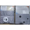 Шторка для ванної Mixxus SCT-004-180x180 з поліестеру із вбудованими кільцями (Візерунок "Бризки" сіро-сині) (AC3577)