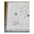Дзеркало Mixxus LIGHT MR01-80x60 з Led Touch, Anti-fog, димером, регулятором яскравості, годинником (MI5998)