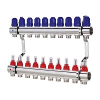 Коллекторный блок с расходомерами KOER KR.1110-10 1”x10 WAYS (KR2647)