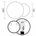 Дзеркало MIXXUS PREMIUM TOPPER MC01-100x75 з LED Touch, Anti-fog, димером (3-6,5kK) (MP6631)