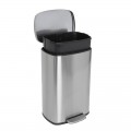 Відро для сміття з плавним закриттям прямокутне Mixxus Bevel-TC0105 SS Color 5л колір наржавійка (M