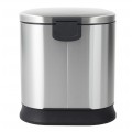 Відро для сміття з плавним закриттям овальне Mixxus Premium Strong-TC0105 SS Color 5л колір наржаві