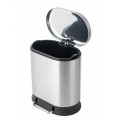 Відро для сміття з плавним закриттям овальне Mixxus Premium Strong-TC0105 SS Color 5л колір наржаві