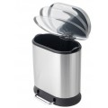 Відро для сміття з плавним закриттям овальне Mixxus Premium Strong-TC0105 SS Color 5л колір наржаві