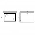 Дзеркало Mixxus WARM MR02-70x50-CASE з Led Touch, Anti-fog, димером, регулятором яскравості, годинником (MI6669)