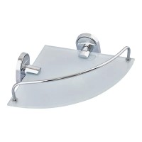 Полиця кутова з обмежувачем (скло) Zerix AFB-0107-1 (ZX5073)