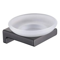 Мильниця настінна Koer AS-0102-07 (скло) колір графіт (KR6160)
