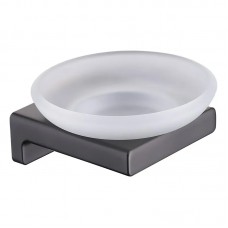 Мильниця настінна Koer AS-0102-07 (скло) колір графіт (KR6160)