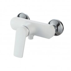 Змішувач для душової кабіни Plamix Lucas-003 SET White з шлангом, лійкою та кронштейном (PM0711)