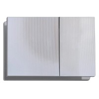 Панель змиву KOER KT-0610-STR-01 240x160x32mm пластикова, кнопка квадратна (колір хром з лінійною структурою) (KR6147)