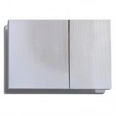 Панель змиву KOER KT-0610-STR-01 240x160x32mm пластикова, кнопка квадратна (колір хром з лінійною структурою) (KR6147)