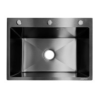 Мийка ZERIX ZH5545 DECOR GRAPHITE (3.0/0.8) з нержавіючої сталі (колір графіт) (ZX6171) Мийка ZERIX ZH5545 DECOR GRAPHITE (3.0/0.8) з нержавіючої сталі (колір графіт) (ZX6171)