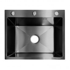 Мийка з нержавіючої сталі ZERIX ZH5045 MICRO DECOR GRAPHITE (3.0/0.8) (колір графіт) (ZX6169)