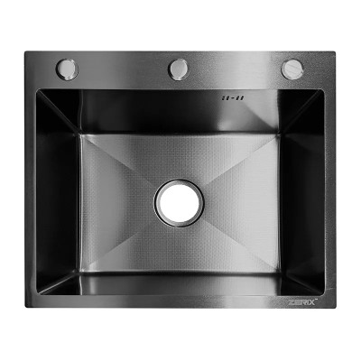 Мийка з нержавіючої сталі ZERIX ZH5045 MICRO DECOR GRAPHITE (3.0/0.8) (колір графіт) (ZX6169)