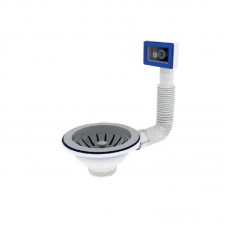 Випуск різьбовий Zerix KS-01 3 1/2" з гнучким прямокутним переливом (ZX5091)