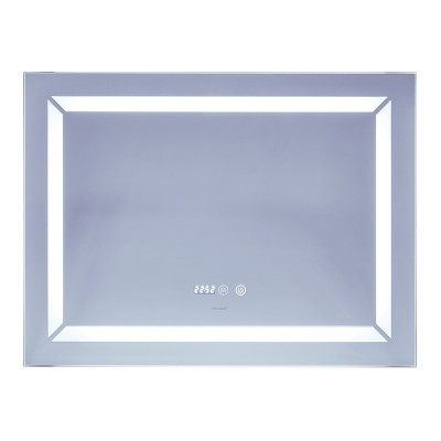 Дзеркало Mixxus LIGHT MR01-80x60 з Led Touch, Anti-fog, димером, регулятором яскравості, годинником (MI5998)