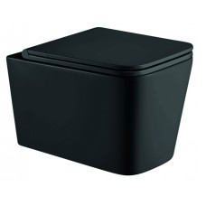 Унітаз підвісний Mixxus Premium Quadro-0302-R Black 530x360x365mm, система змиву RIMLESS (MP6455)