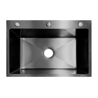 Мийка з нержавіючої сталі ZERIX ZH6045 MICRO DECOR GRAPHITE (3.0/0.8) (колір графіт) (ZX6177) Мийка з нержавіючої сталі ZERIX ZH6045 MICRO DECOR GRAPHITE (3.0/0.8) (колір графіт) (ZX6177)