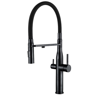 Зміш.для кух.з сил.вил. MIXXUS VTM-021 BLACK REFL.BLACK з н.ст.SUS304 з вих.для пит.води (MI6089)