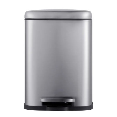 Відро для сміття з плавним закриттям прямокутне Mixxus Premium Style-TC0305 SS Color 5л колір нержавійка (MI7060)