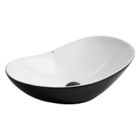 Раковина накладна MIXXUS PREMIUM WAVE-0105 WHITE-BLACK 620х360х160mm (MP6558) Раковина накладна MIXXUS PREMIUM WAVE-0105 WHITE-BLACK 620х360х160mm (MP6558)