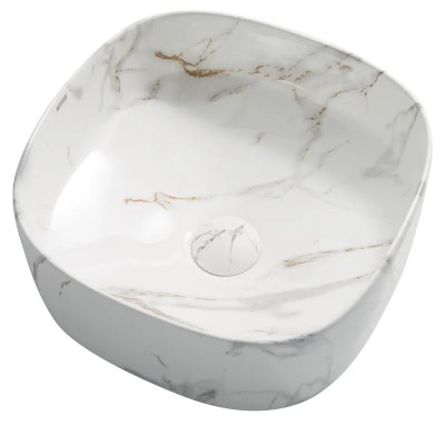 Раковина накладна MIXXUS PREMIUM DIVERSE-0104 MARBLE 370х370х135mm (MP6537)