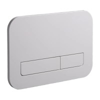 Панель змиву KOER KT-0609-03 240x160x7mm пластикова, кнопка лінійна (колір білий) (KR6129)