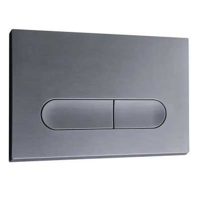 Панель змиву KOER KT-0608-07 240x160x10mm пластикова, кнопка закруглена (колір графіт) (KR6128) Панель змиву KOER KT-0608-07 240x160x10mm пластикова, кнопка закруглена (колір графіт) (KR6128)
