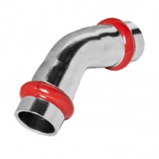 Коліно 45° дворозтрубне KOER KQ.B18-2 PRESS-INOX AISI 304 18x18 (KR6433)