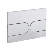 Панель змиву KOER KT-0604-01 240x160x10mm пластикова, кнопка закруглена (колір хром) (KR5323)