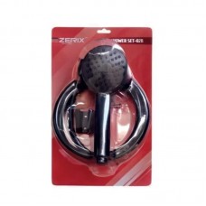 Shower Zerix SET-02B (шланг, лійка, кронштейн) колір чорний (ZX4923)