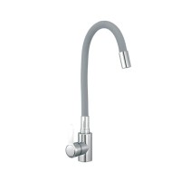Змішувач для кухні з силиконовим. вил. Champion EZA-011 Chrome REFL.GRAY з нерж. сталі (CH6456)