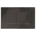 Панель змиву KOER KT-0602-16 240x160x10mm пластикова, кнопка квадратна (колір чорний глянцевий) (KR5182)