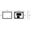 Дзеркало ZERIX MIRRA MR05-80x60-REVERSE з LED Touch, Anti-fog, димером, рег. яскравості (ZX6056) Дзеркало ZERIX MIRRA MR05-80x60-REVERSE з LED Touch, Anti-fog, димером, рег. яскравості (ZX6056)
