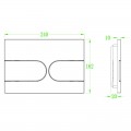 Панель змиву KOER KT-0604-07 240x160x10mm пластикова, кнопка закруглена (колір графіт) (KR5325)