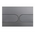 Панель змиву KOER KT-0604-07 240x160x10mm пластикова, кнопка закруглена (колір графіт) (KR5325)