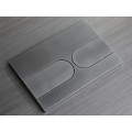 Панель змиву KOER KT-0604-07 240x160x10mm пластикова, кнопка закруглена (колір графіт) (KR5325)