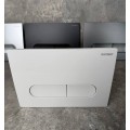 Панель змиву KOER KT-0608-03 240x160x10mm пластикова, кнопка закруглена (колір білий) (KR6123)