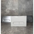 Панель змиву KOER KT-0608-03 240x160x10mm пластикова, кнопка закруглена (колір білий) (KR6123)